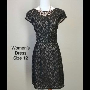 Women’s Black/Nude Lace Dress